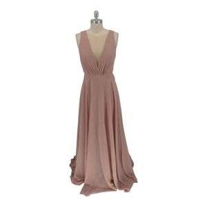 00009 Jenny Yoo Bridal Maxi Dress Dusty Pink size 8 wedding bridesmaid classic
